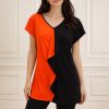 Çift Renkli Mercan Bluz 23Y53004-19
