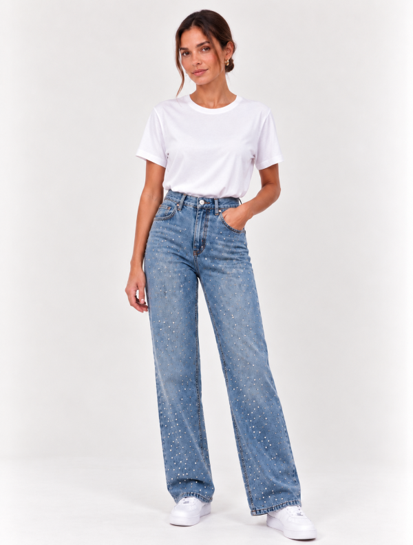 Kadın Desenli Geniş Paça Pantolon 27K12350-13